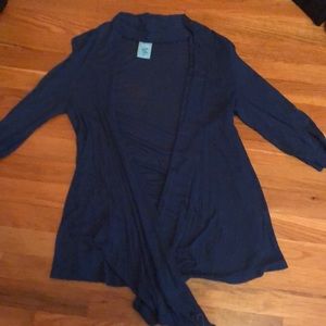 Blue open cardigan